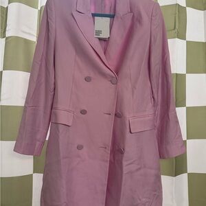 & Other Stories Pink Double-Breasted Mini Dress 8